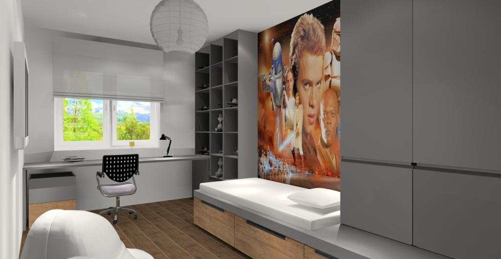 Pokój dla nastolatka z fototapetą gwiezdne wojny